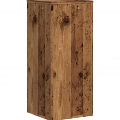 Växtställ 2-pack av konstruerat trä - Perfekt för inomhusbruk | Storlek: 30x30x70 cm | Färg: Åldrat trä