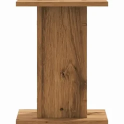 Växtställ 2-pack i konstruerat trä - Stabil och hållbar | Storlek: 30x30x40 cm | Färg: Ek