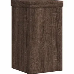 Växtställ 2-pack i konstruerat trä - Stabilt och stilrent | Färg: Brun | Storlek: 10x10x18 cm