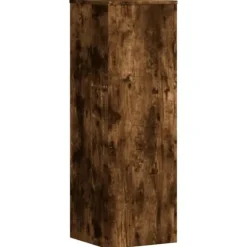 Växtställ rökfärgad ek 33x33x100 cm konstruerat trä