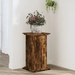 Växtställ rökfärgad ek 33x33x60 cm konstruerat trä