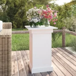 Växtställ vit 40x40x60 cm massiv furu