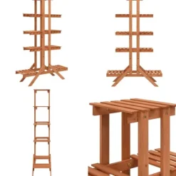 Växtställ 83x25x132 cm granträ - Växtställ - Väst Ställ - Home & Living