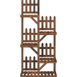 Växtställ 60x25x130 cm massivt granträ