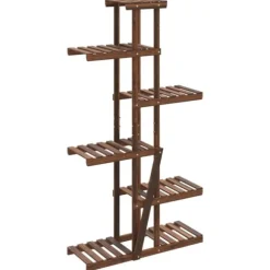 Växtställ 75x25x140,5 cm massivt granträ