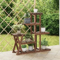 Växtställ 95x25x96 cm massivt granträ