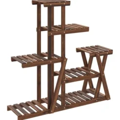 Växtställ 95x25x96 cm massivt granträ