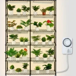 Växtställning 6 Eters med växtbelysning 200W, justerbar ljusstyrka, effektiv energianvändning, perfekt för inomhusodling