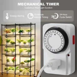 Växtställning 6 Eters med växtbelysning 200W, justerbar ljusstyrka, effektiv energianvändning, perfekt för inomhusodling