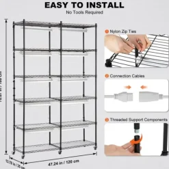 Växtställning 6 Eters med växtbelysning 200W, justerbar ljusstyrka, effektiv energianvändning, perfekt för inomhusodling