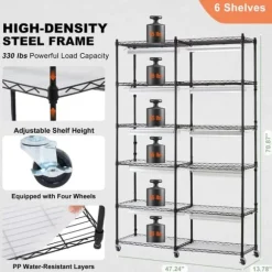 Växtställning 6 Eters med växtbelysning 200W, justerbar ljusstyrka, effektiv energianvändning, perfekt för inomhusodling