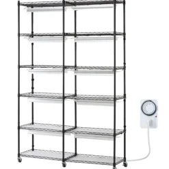 Växtställning 6 Eters med växtbelysning 200W, justerbar ljusstyrka, effektiv energianvändning, perfekt för inomhusodling