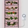 Växtställning med växtlampa 180W, 6 Eters, inomhus växtskåp, justerbar ljusstyrka, modern design för inomhusplantering