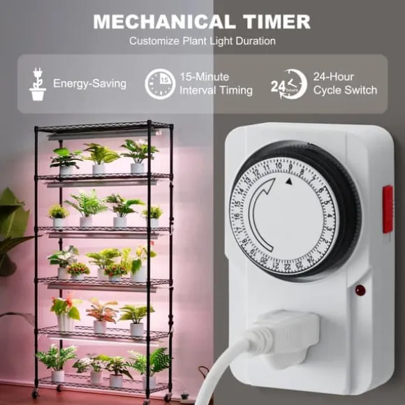 Växtställning med växtlampa 180W, 6 Eters, inomhus växtskåp, justerbar ljusstyrka, modern design för inomhusplantering