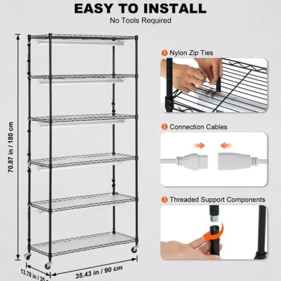 Växtställning med växtlampa 180W, 6 Eters, inomhus växtskåp, justerbar ljusstyrka, modern design för inomhusplantering
