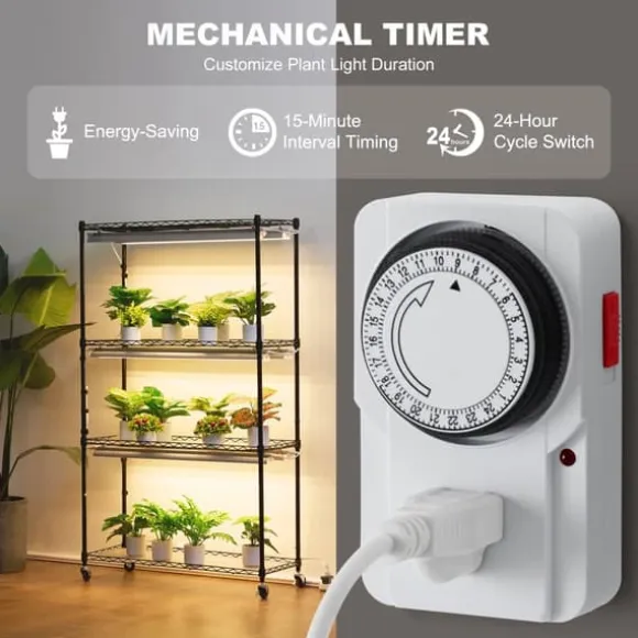 Växtställning med växtlampor 180W, justerbar höjd, energieffektiv belysning, 59,1 cm hög, perfekt för inomhusodling och snabb tillväxt