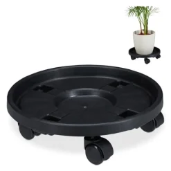 Växtunderlägg set, 10x35,5 cm, Svart