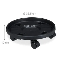 Växtunderlägg set, 10x35,5 cm, Svart