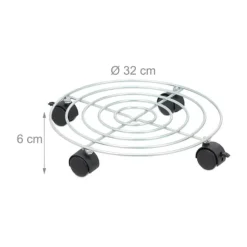 Växtvagn, Set om 2, 6x32 cm, Silver