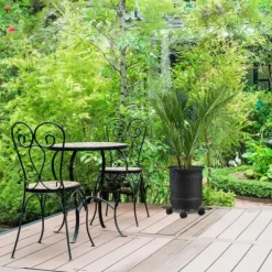 Växtvagn Set, 5.5x28x28 cm, Svart, Stål