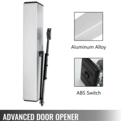 50W 120° öppningsvinkel automatisk dörröppnare kit med trådlös fjärrkontroll, smart dörröppnare, lätt att montera