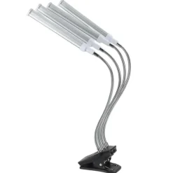 96W LED Grow Lamp LCD Display 4 Head 360° Justerbar Silver Plant Grow Light för växthus 100‑240VUK Plugg