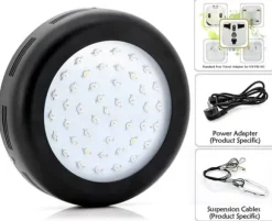 135W LED-växtlampa, optimerad våglängd, 8800lm, komplett kit