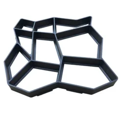 Walk Maker Återanvändbar Betongväg Plastbeläggningsform Stengjutning Beläggningssten för Gräsmatta Trädgård