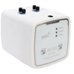 WIFI Intelligent Trädgårdsbevattningstimer Droppbevattningskit Bevattningssystem 100‑240VDubbelpump EU-kontakt