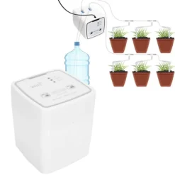 WIFI Intelligent Trädgårdsbevattningstimer Droppbevattningskit Bevattningssystem 100‑240VDubbelpump EU-kontakt