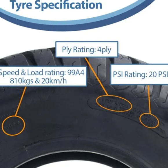 26x12.00-12 Däck för gräsklippare 4-lagers Turf Grass P332 Journey Road Legal (uppsättning om 4)