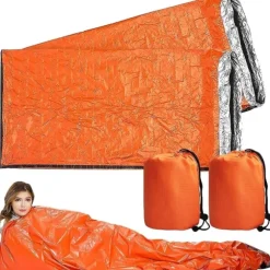4x Emergency Thermal Vattentät Sovsäck för Utomhusbruk
