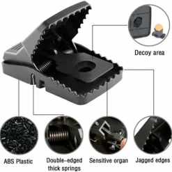 6X Heavy Duty aggressive Rat Traps self Setting The Rat Splatter Rats Catcher