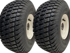 15x6.00-6 Hjul för gräsklippare Däck monterade på fälgar 20 mm lager (uppsättning om 2)