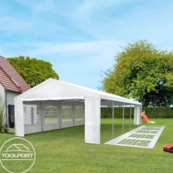 3x6 m partytält TOOLPORT marquee PE 350 N vit