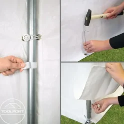 3x6 m partytält TOOLPORT marquee PE 350 N vit