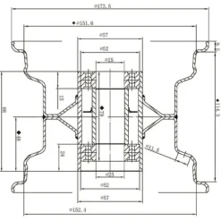 15x6.00-6 Multi Rib gräsklipparhjul 6ply P508 fälg och lock 25 mm lager (uppsättning om 2)