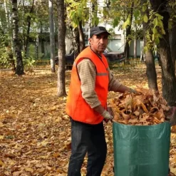 4x272L Trädgårdspåsar, Trädgårdsavfallspåsar, Trädgårdskärl, för Trädgårdsavfall Gräsmatta Lövverk Grön