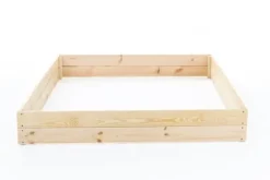 120x120x18 cm Hållbar Fyrkantig Trädgårdsbädd med Markduk för Självhushållning