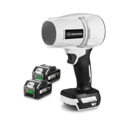 YOFIDRA Elektrisk Borstlös Turbofläkt Blåsare Sladdlösa Löv- och dammblåsningsverktyg Med 2 batterier