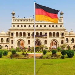 YUENFONG Flagga för Tyskland - Justerbart flaggstång i aluminium 6,5 m - 5 olika höjder