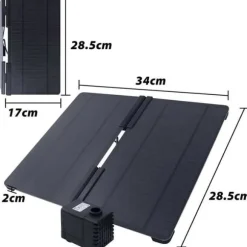 YUENFONG Outdoor Solar Fountain 20W - Solar Pond Pump - Vattenpump för trädgård, Fontai, Small Pond