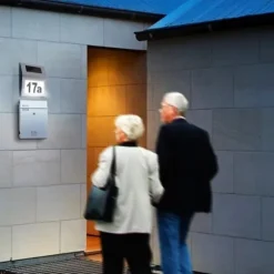 YUENFONG Solar LED Husnummer Husnummer Belysning i rostfritt stål med skymningsbrytare (silver)