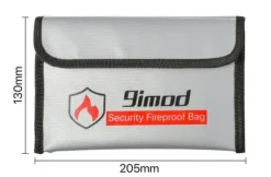 Yunique - Säkerhetsväska för RC-batterier | Lipo anti-explosionsskyddsfodral | Brandbeständig laddningsväska, storlek 205x130mm